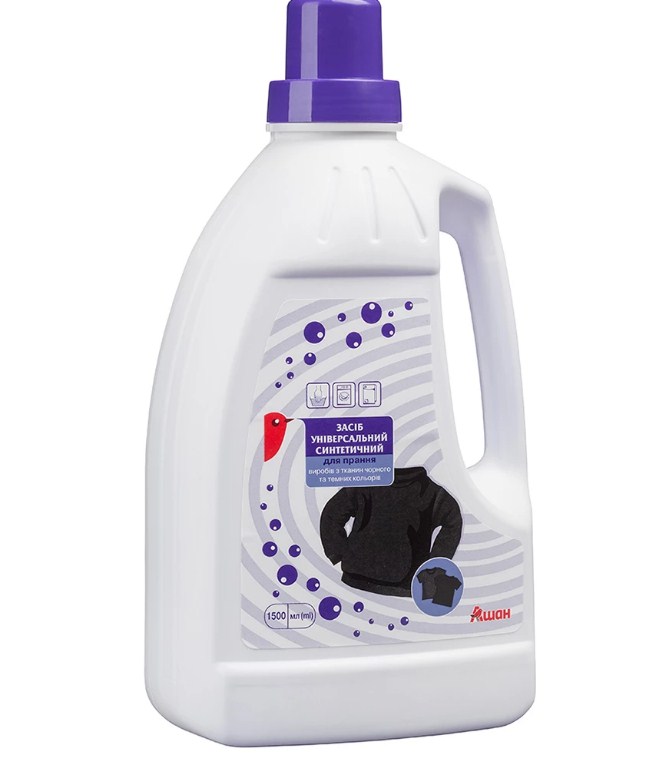 Гель для прання AUCHAN, для темної білизни, автомат, 1,5л